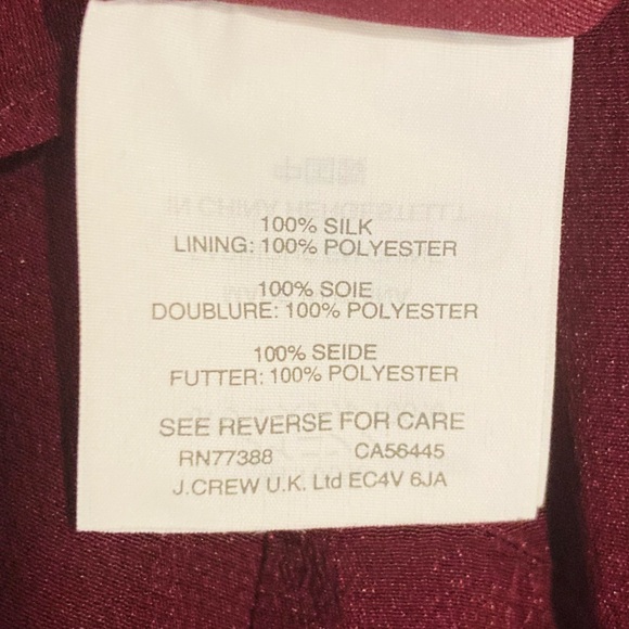 Madewell star print deep burgundy red silk dress with faux wrap neckline.Size 00 - Picture 4 of 4